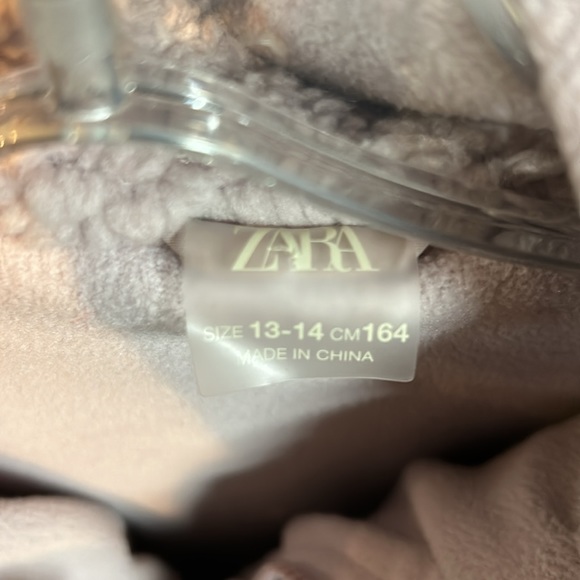Zara Girls Fleece Hooded Jacket  - Size 13/14 - Picture 9 of 9